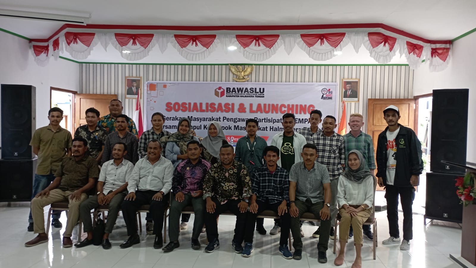 <strong>Launching Gempar, Bawaslu Halteng Ajak Simpul Kelompok Masyarakat aktif awasi Pemilu.</strong>