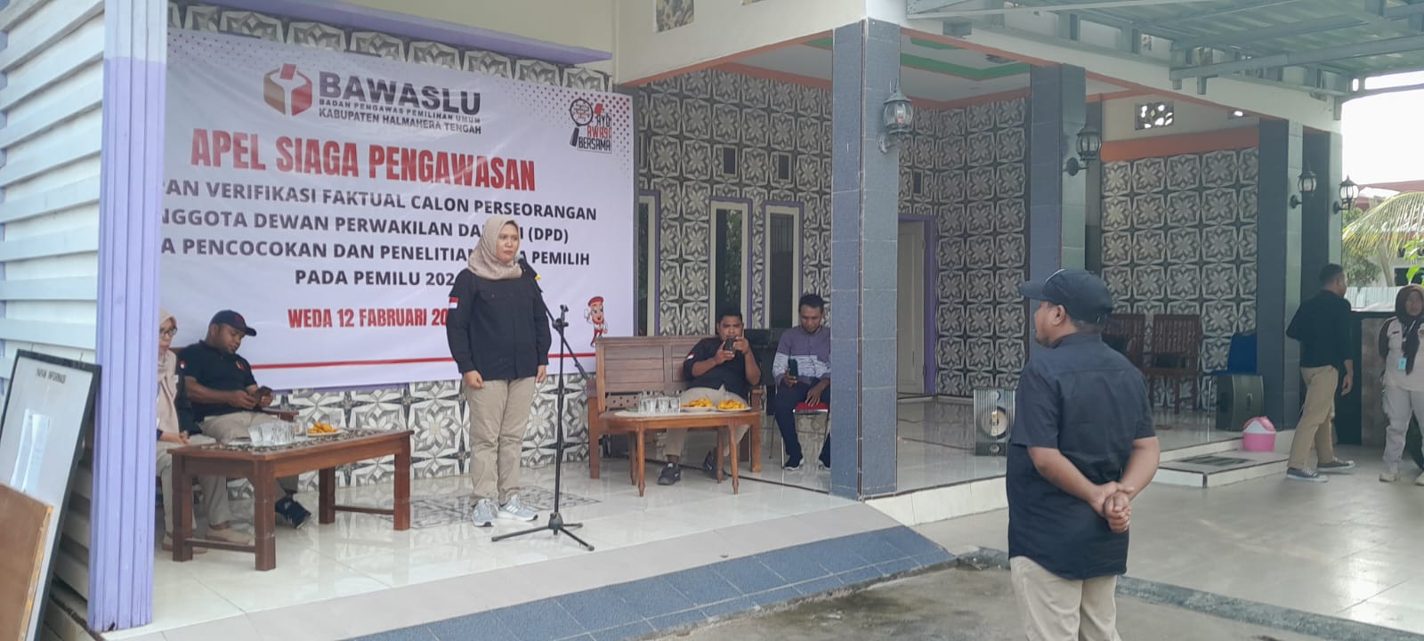<strong><em>Bawaslu Halteng Gelar Apel Siaga Pengawasan Tahapan Verfak Calon Perseorangan dan Pencoklitan DPT Pemilu 2024</em></strong>