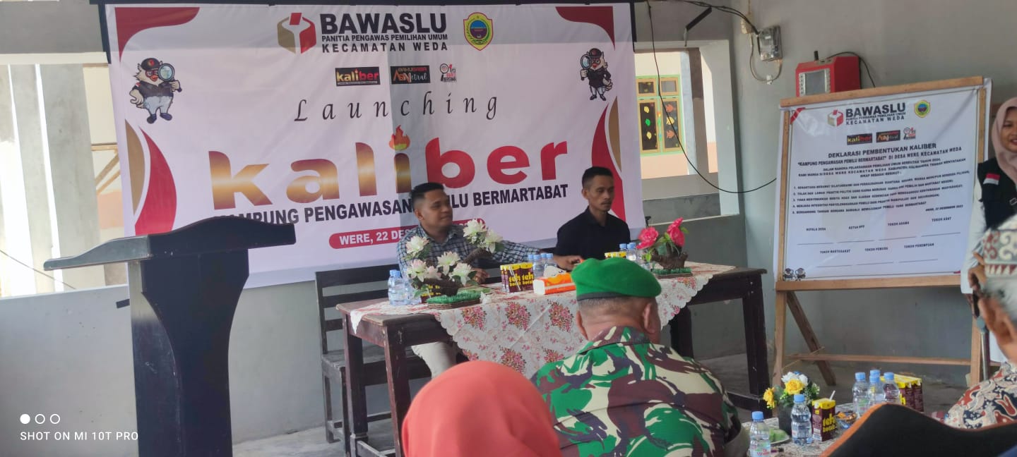 Launcing Kaliber di Kecamatan Weda, Bawaslu Ajak Warga Awasi Pemilu Bersama