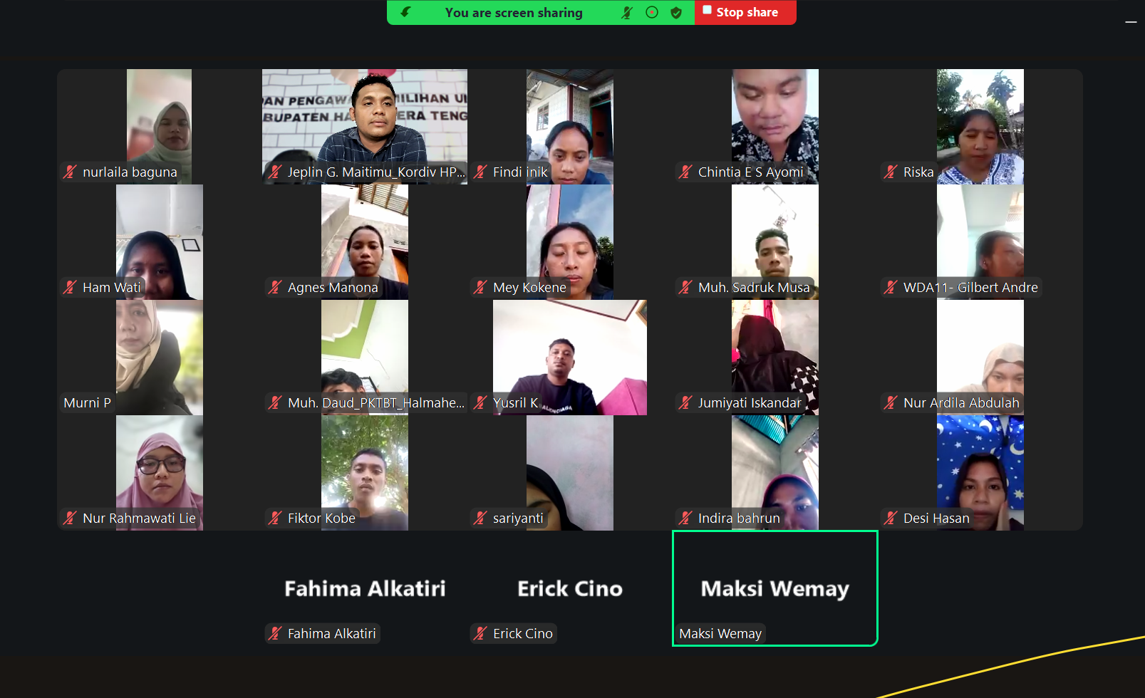 Bawaslu Kabupaten Halmahera Tengah (Halteng) menggelar rapat persiapan bersama peserta P2P secara daring melalui zoom meeting, pada Rabu (22/10/2025)/Foto: Publikasi dan Pemberitaan Bawaslu Halmahera Tengah