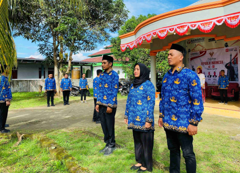 Bawaslu Halmahera Tengah pada saat Upacara Bendera HUT RI ke-80