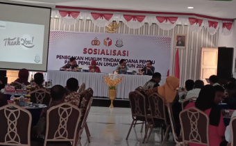Cegah terjadinya pelanggaran pidana Pemilu, Gakkumdu Bawaslu Halteng Sosialisasi